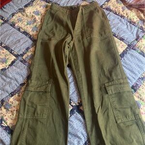 Baggy Wide Leg Y2k Skater Style Cargo Pants Army Green